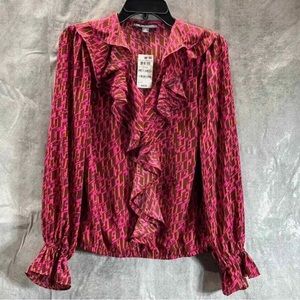 INC INTERNATIONAL CONCEPTS Women's Keeva Mini Printed Ruffled Top